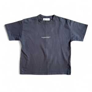 ZARA Charcoal Inspirational quote T-shirt.  Size 9-10,  US  M